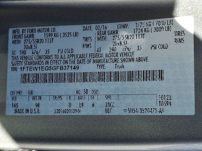 2016 Ford F-150 Platinum