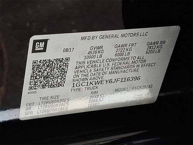 2018 Chevrolet Silverado 2500HD LTZ