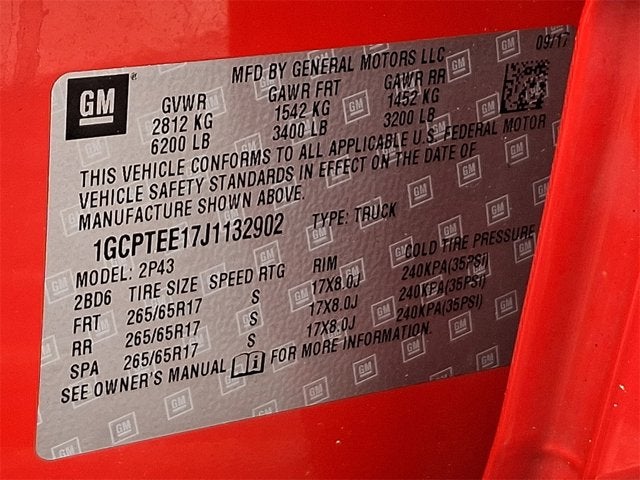 2018 Chevrolet Colorado 4WD ZR2