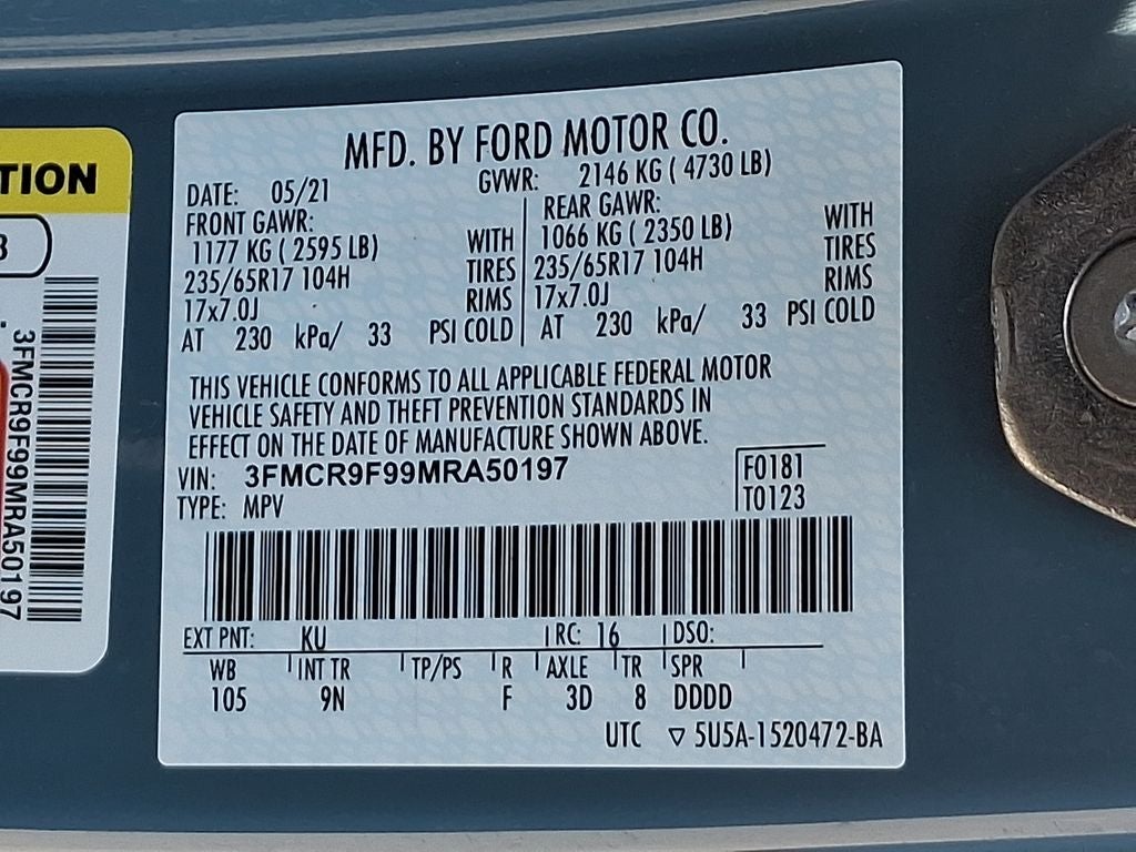 2021 Ford Bronco Sport First Edition