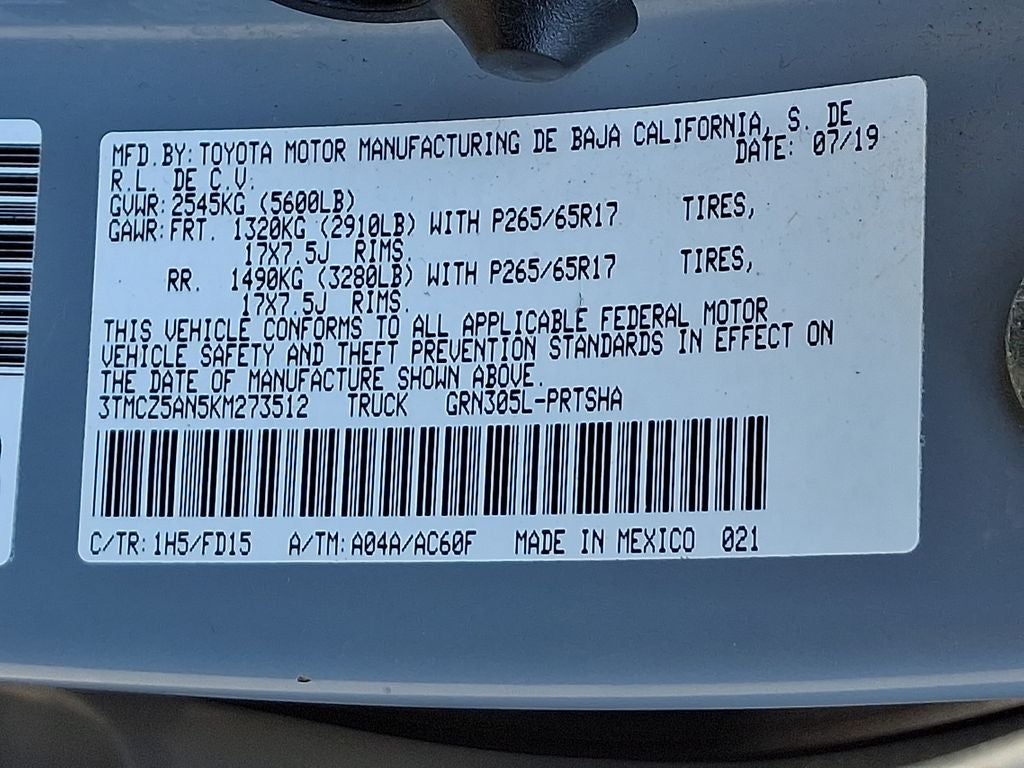 2019 Toyota Tacoma TRD Sport V6