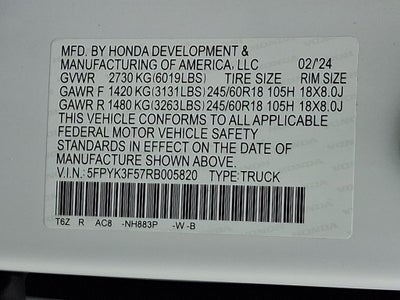 2024 Honda Ridgeline RTL