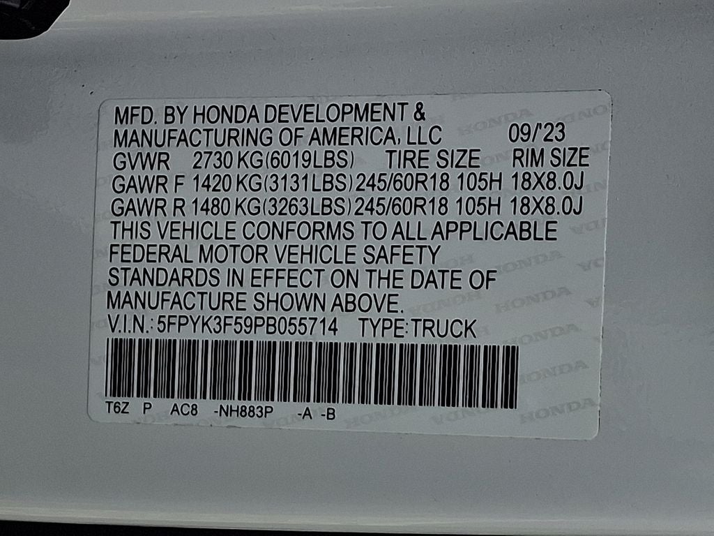 2023 Honda Ridgeline RTL