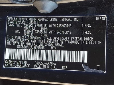 2018 Toyota Highlander LE