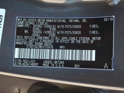2019 Toyota Sequoia Platinum