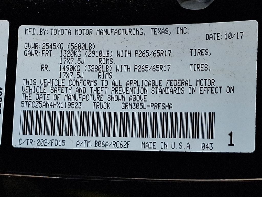 2017 Toyota Tacoma TRD Sport