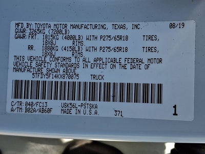 2019 Toyota Tundra SR5