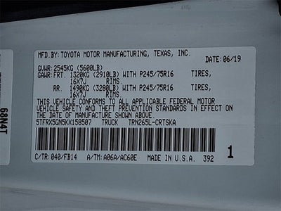 2019 Toyota Tacoma 2WD SR