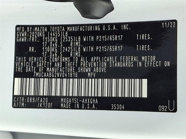 2022 Toyota Corolla Cross LE