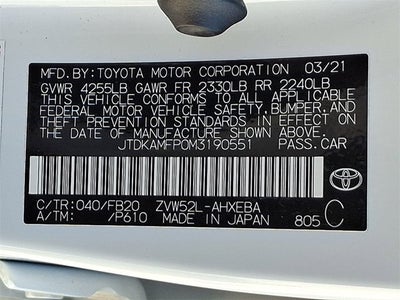 2021 Toyota Prius Prime LE