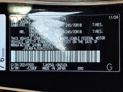 2025 Toyota Land Cruiser Base