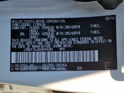 2016 Toyota Land Cruiser Base