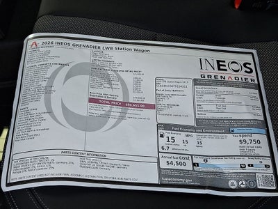 2026 INEOS Grenadier Station Wagon Wagon