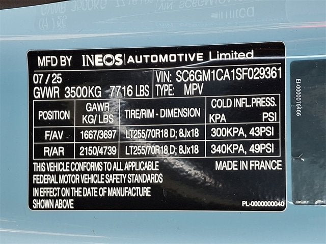 2025 INEOS Grenadier Station Wagon Fieldmaster Edition
