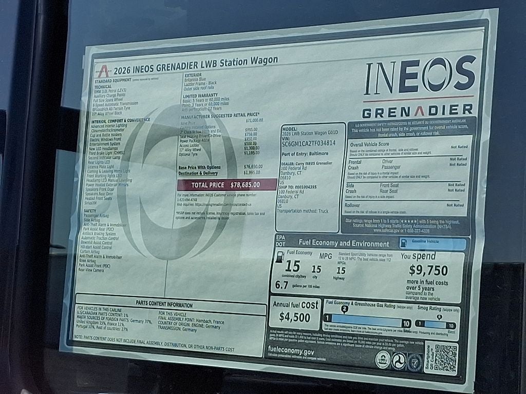 2026 INEOS Grenadier Station Wagon 4x4