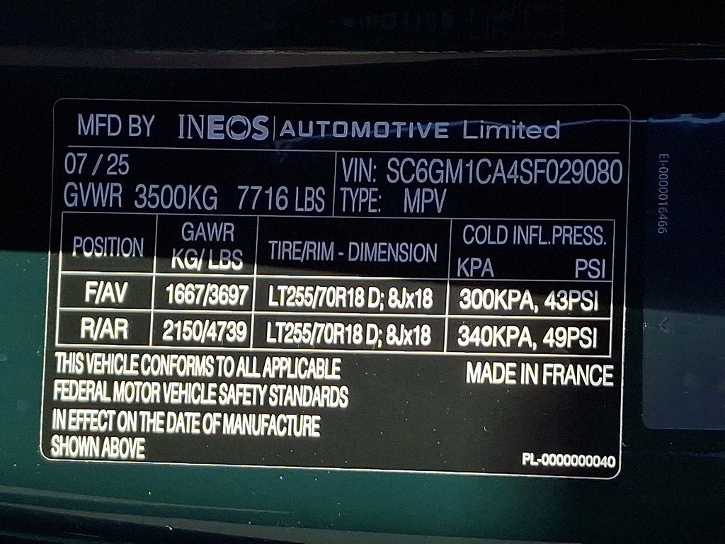 2025 INEOS Grenadier Fieldmaster Edition