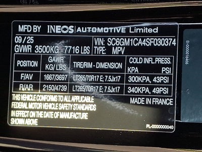 2025 INEOS Grenadier 1924 Belstaff Edition