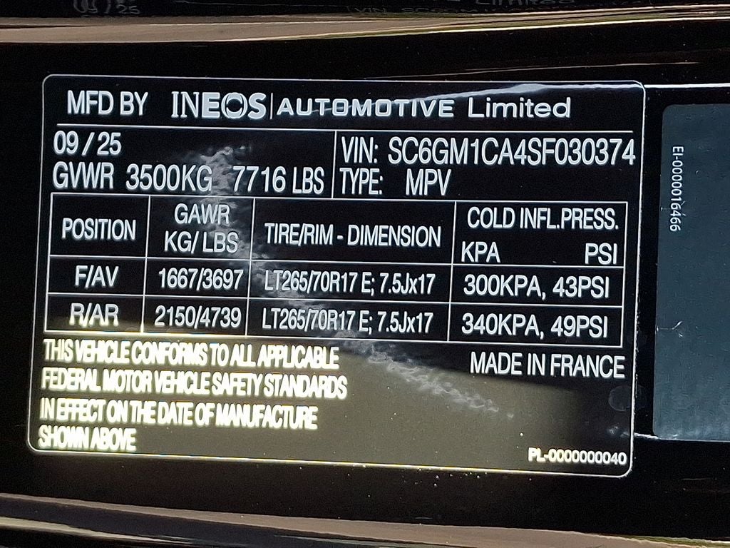 2025 INEOS Grenadier 1924 Belstaff Edition