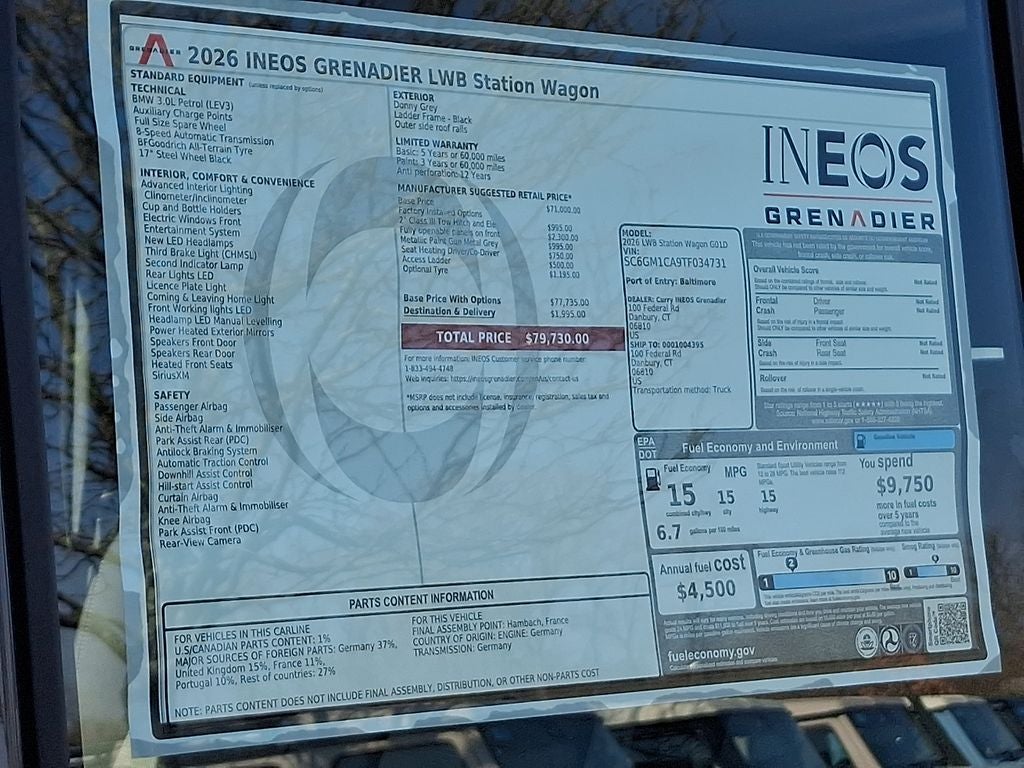 2026 INEOS Grenadier Station Wagon 4x4