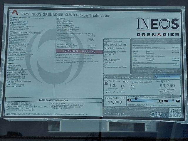 2025 INEOS Grenadier Quartermaster Trialmaster Edition