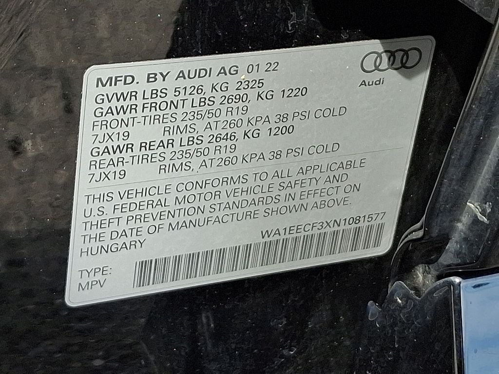 2022 Audi Q3 Premium Plus S Line quattro