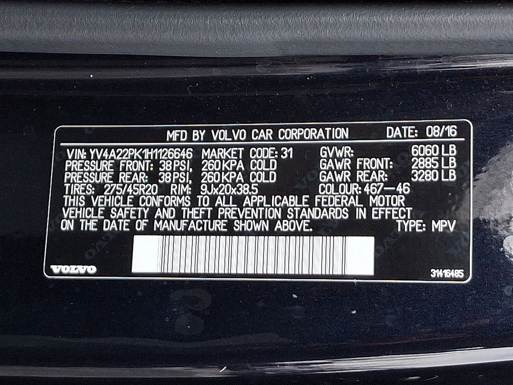 2017 Volvo XC90 T6 Momentum